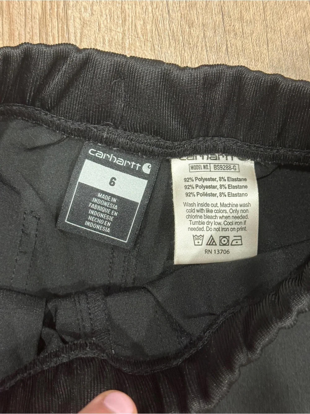 Carhartt Girls Black Shorts CH9298 - Rugged Flex Ripstop Short